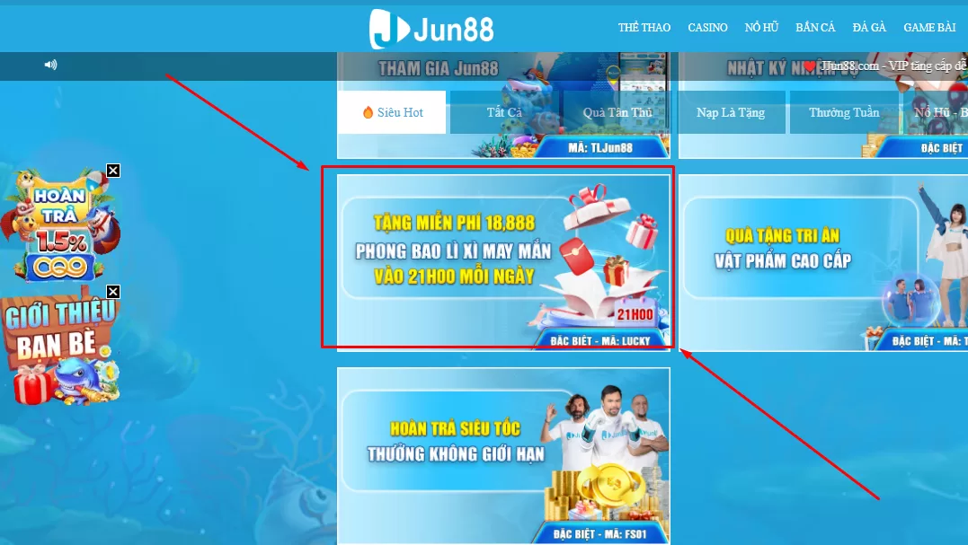 Jun88 Tặng Miễn Phí 18.888 - Cơ Hội Vàng cho Người Chơi Mới Giới Thiệu Jun88 Tặng Miễn Phí 18.888